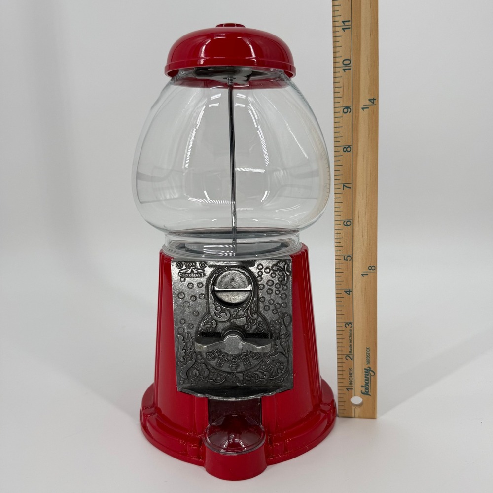 Vintage Carousel Red Gumball Candy‎ Machine Junior Size - Picture 11 of 11